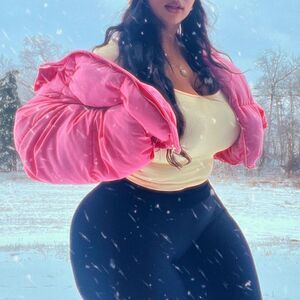 Pink Fashion Nova Curve Winter Puffer Jacket 🎀 Fits Size 1x/3x